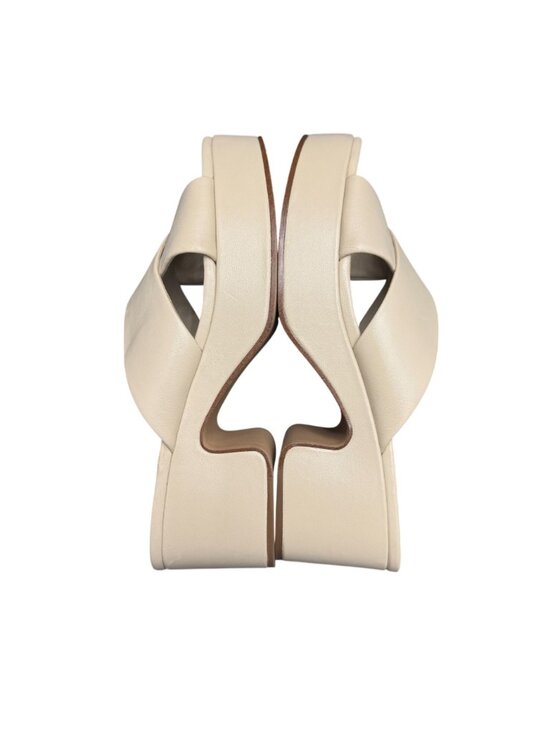 Vince Women's Crossover Strap Leather Platform Slide Sandal, Size 8.5 WORN ONCE - Picture 7 of 9